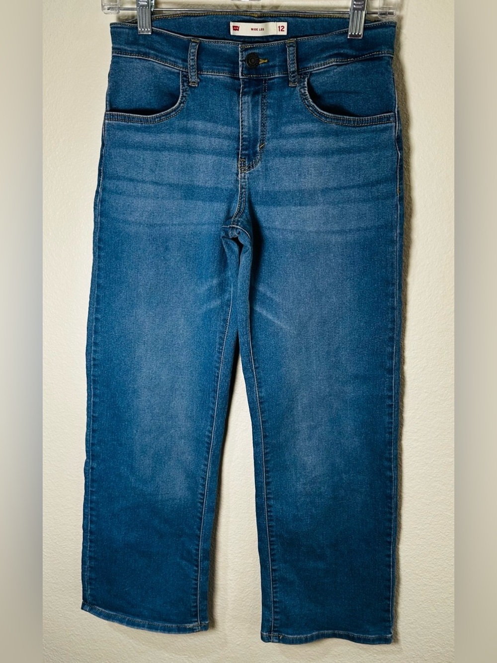 Levi's Girls wide‎ leg  Blue Denim Jeans size 12